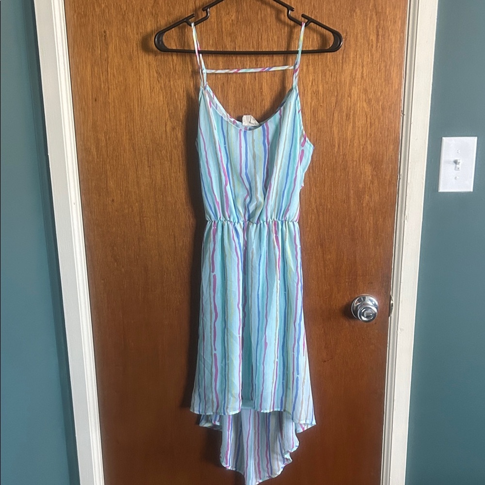 Pins & Needles Multicolor Striped High Low Dress